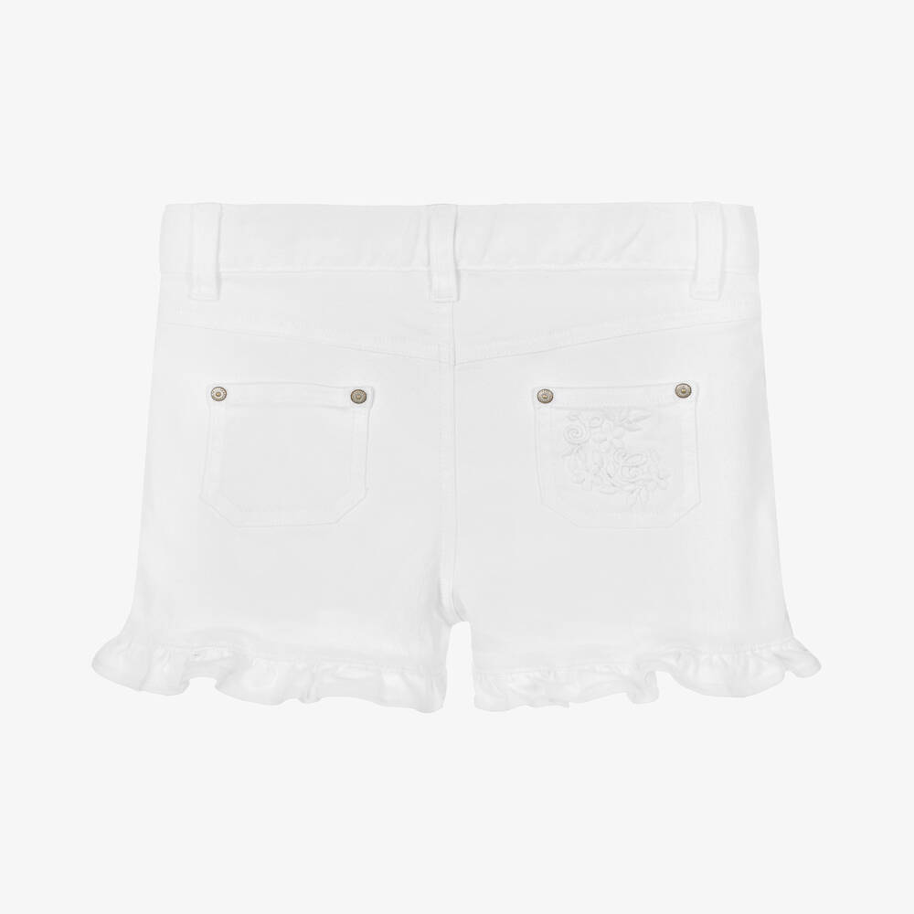 Floral white shorts deals