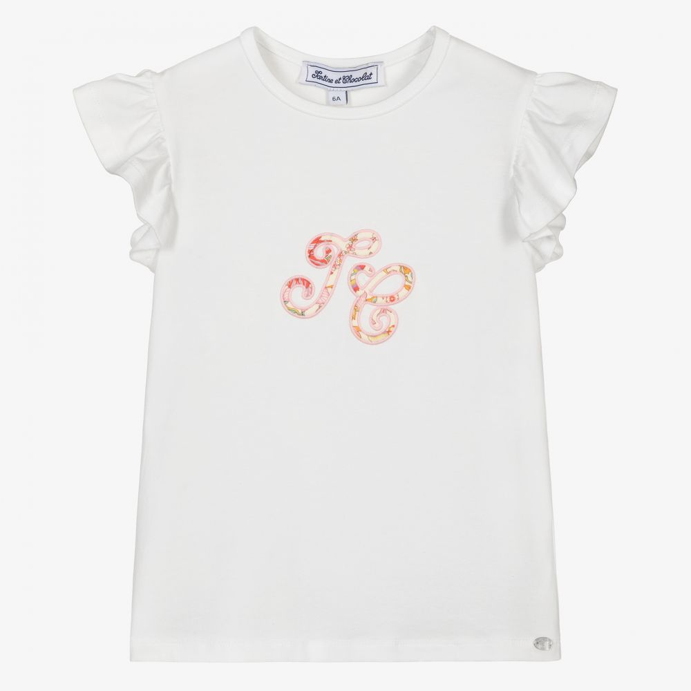 Tartine et Chocolat - T-shirt blanc Fille | Childrensalon