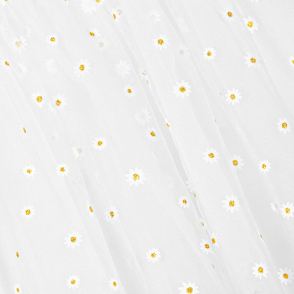 Tartine et Chocolat-Girls White Tulle Daisy Dress | Childrensalon Outlet
