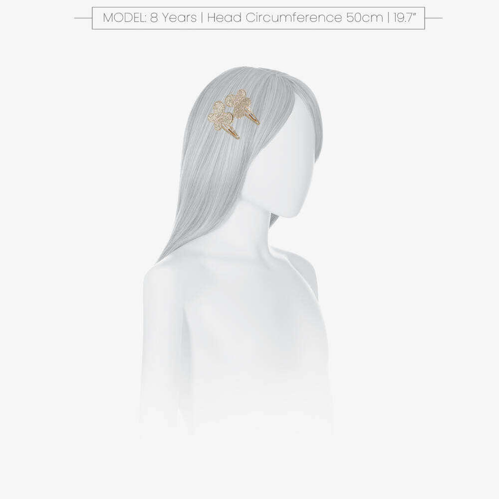 Tartine et Chocolat-Gold Shimmer Butterfly Clips Set | Childrensalon Outlet