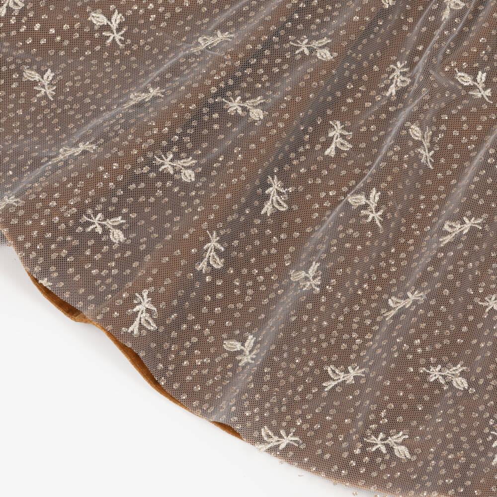 Tartine et Chocolat-Gold Tuelle Dress | Childrensalon Outlet