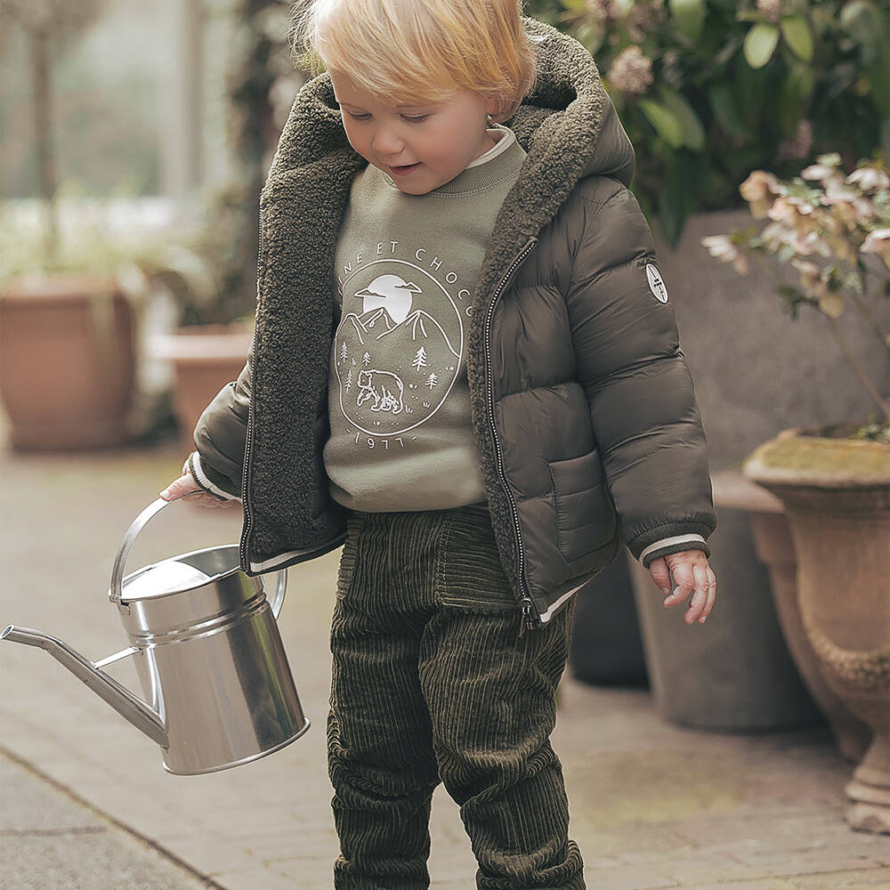 Tartine et Chocolat-Green Cord Trousers | Childrensalon Outlet