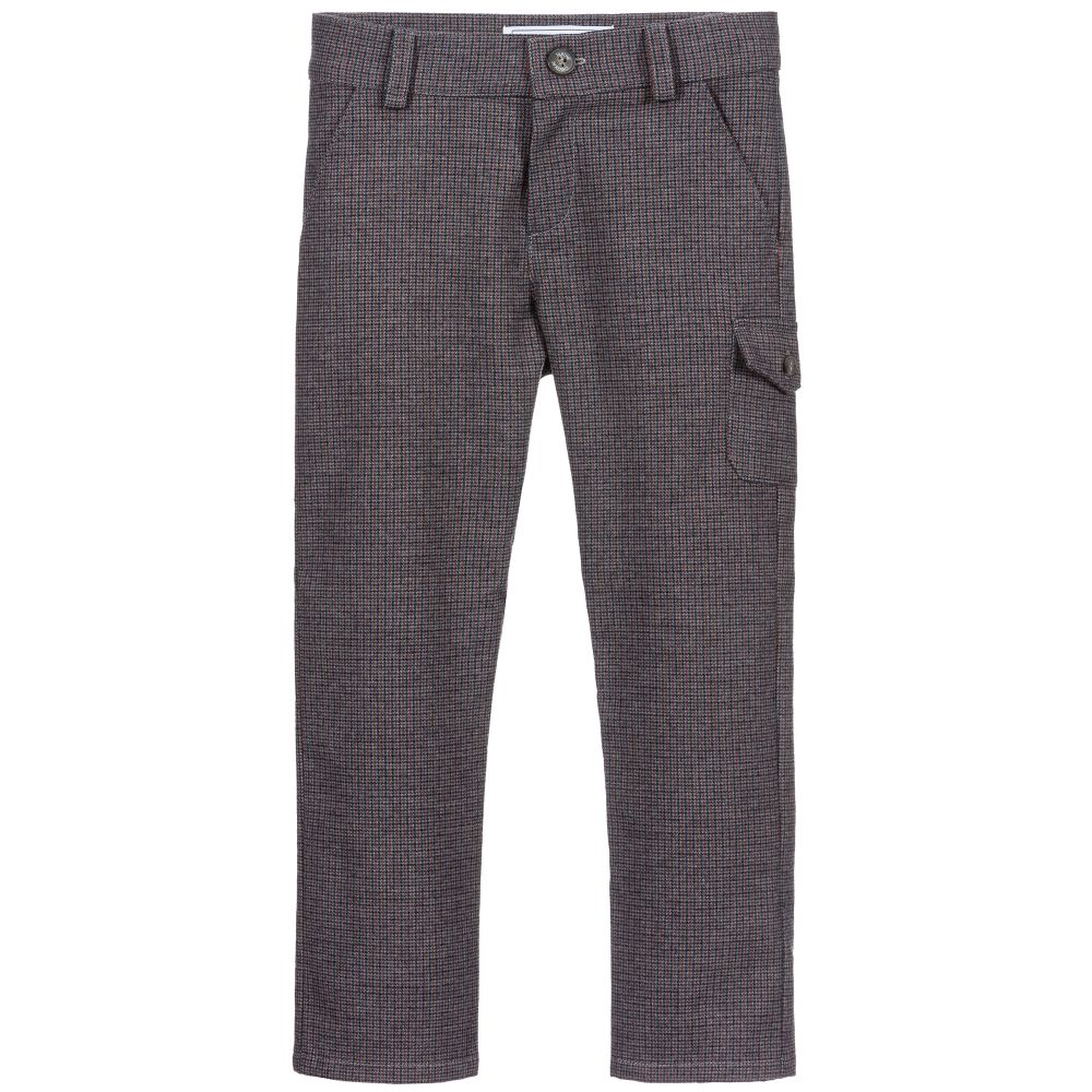 Tartine et Chocolat - Grey Check Trousers | Childrensalon