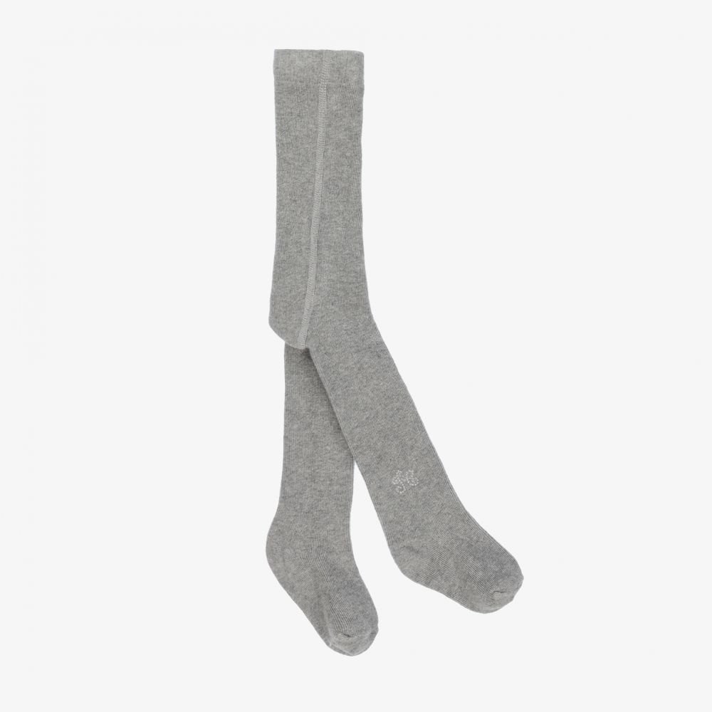 Tartine et Chocolat-Grey Cotton Tights | Childrensalon Outlet