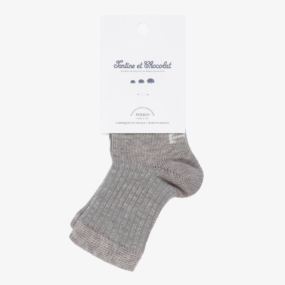 Tartine et Chocolat - Grey Knitted Cotton Socks