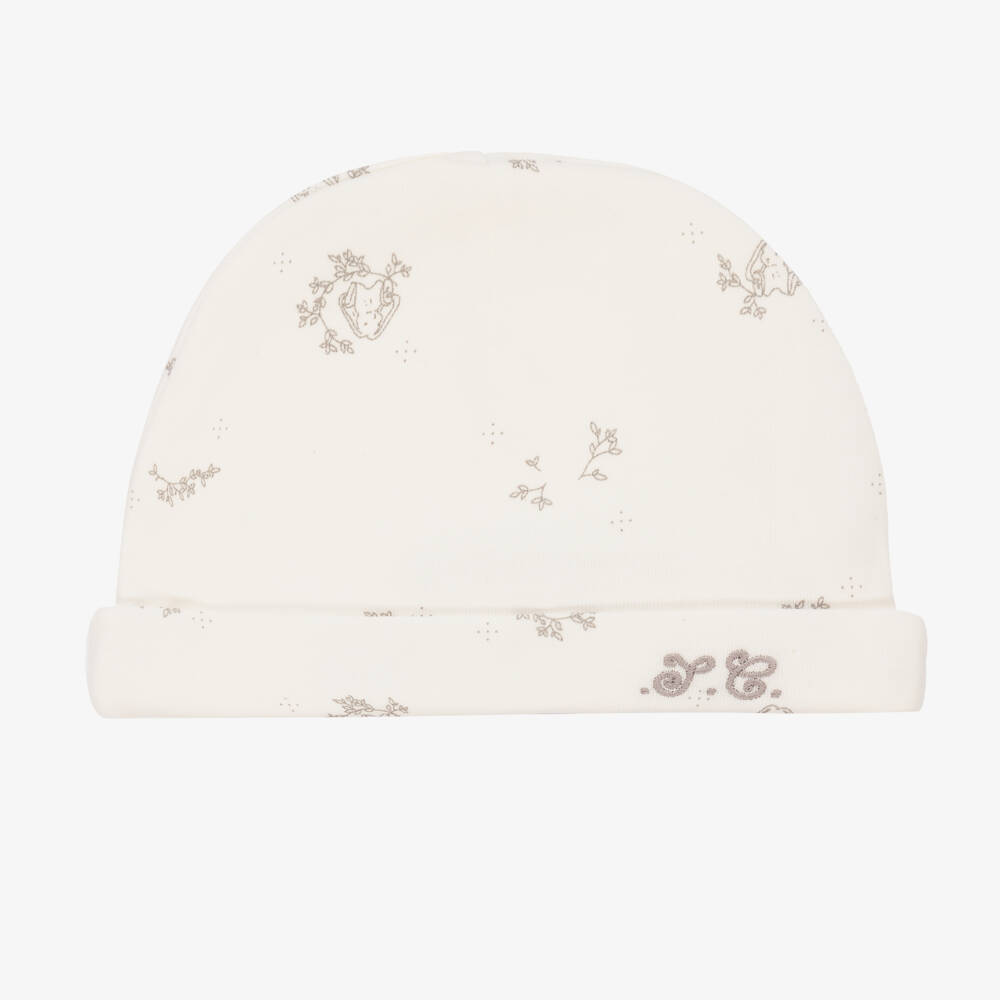 Tartine et Chocolat-Ivory Cotton Bunny Hat | Childrensalon Outlet