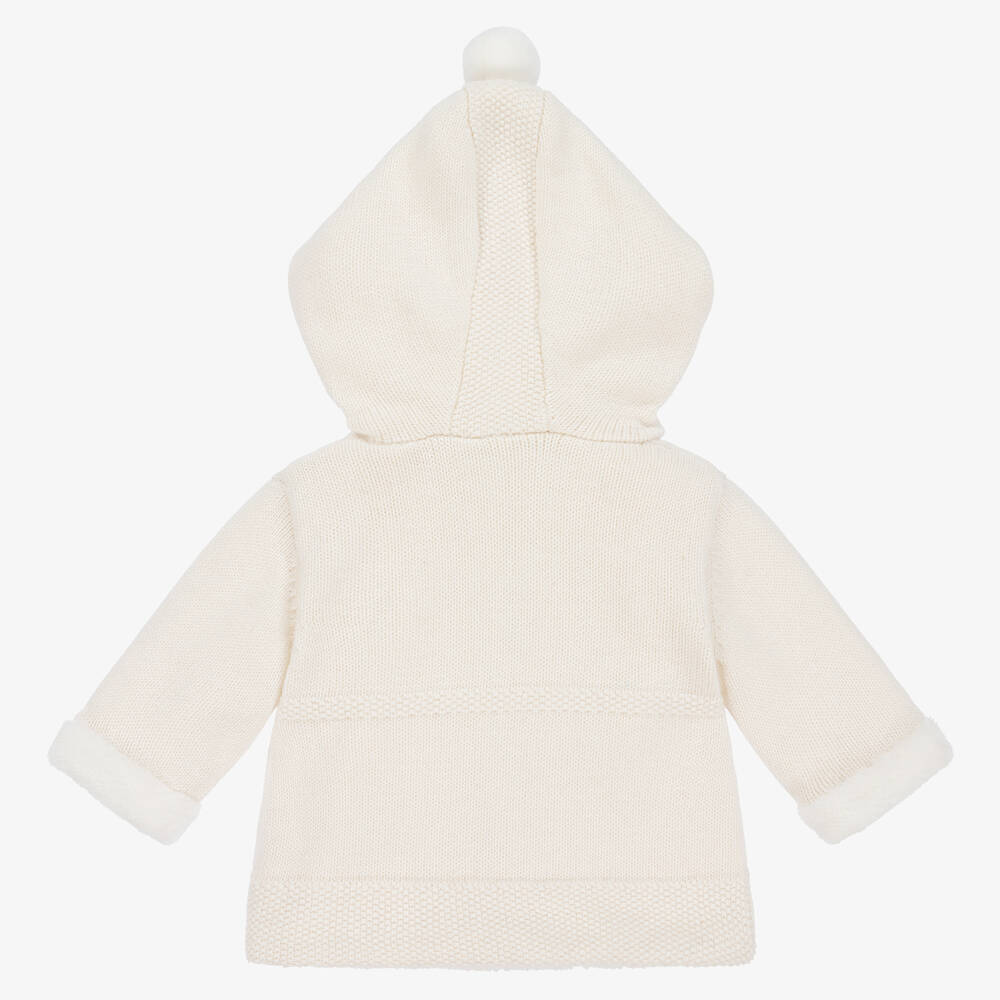 Tartine et Chocolat-Кремовое трикотажное пальто для коляски | Childrensalon Outlet