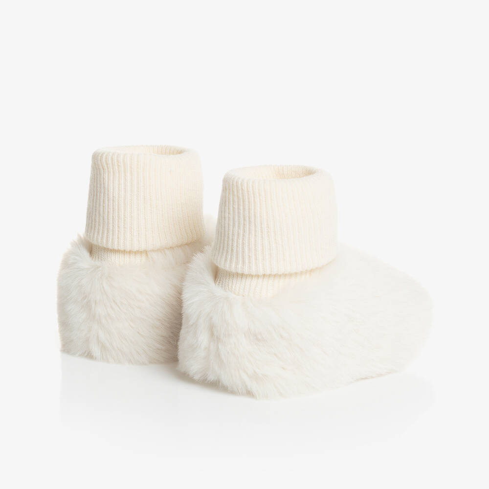 Tartine et Chocolat-Кремовые пинетки с искусственным мехом | Childrensalon Outlet