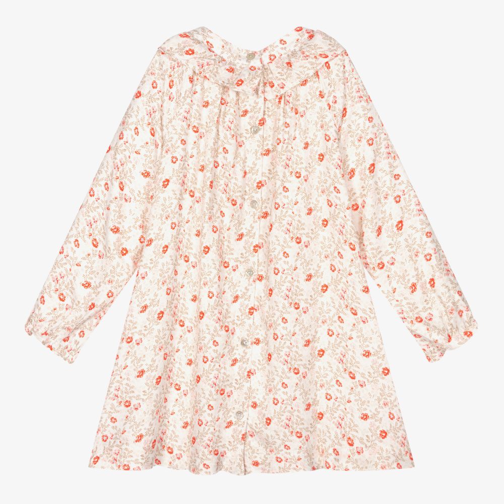 Tartine et Chocolat-Кремовое платье в цветочек | Childrensalon Outlet