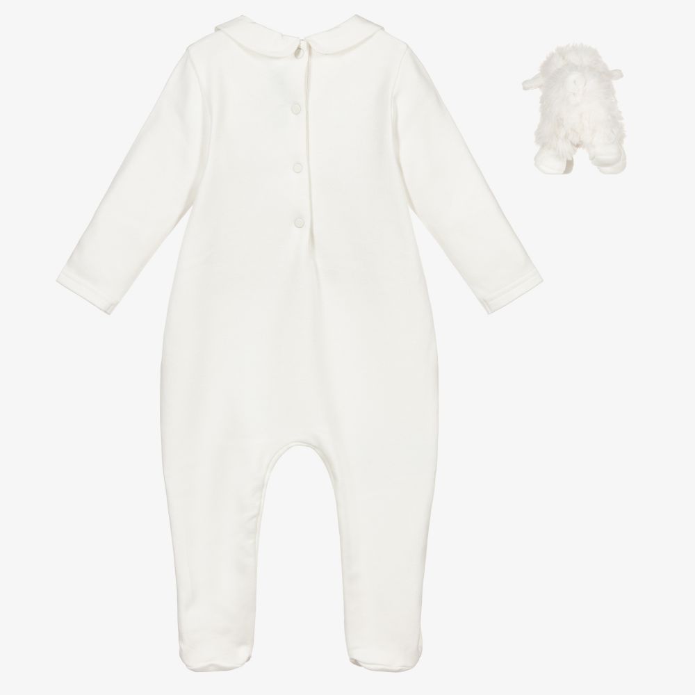 Tartine et Chocolat-Кремовый подарочный комплект с комбинезоном и ягненком | Childrensalon Outlet