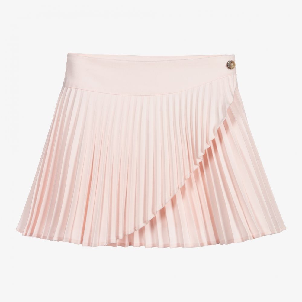 Tartine et Chocolat - Light Pink Pleated Skirt  | Childrensalon