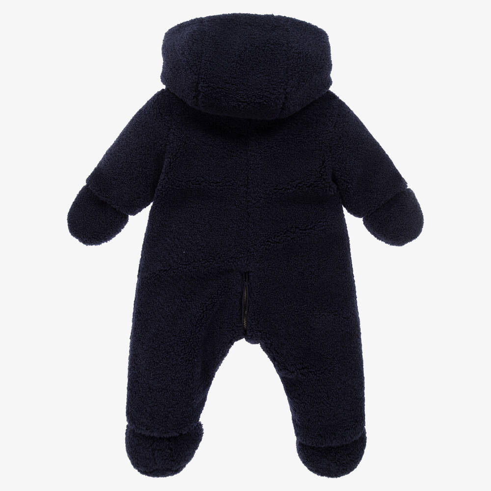 Tartine et Chocolat-Navy Blue Reversible Puffer Snowsuit | Childrensalon Outlet