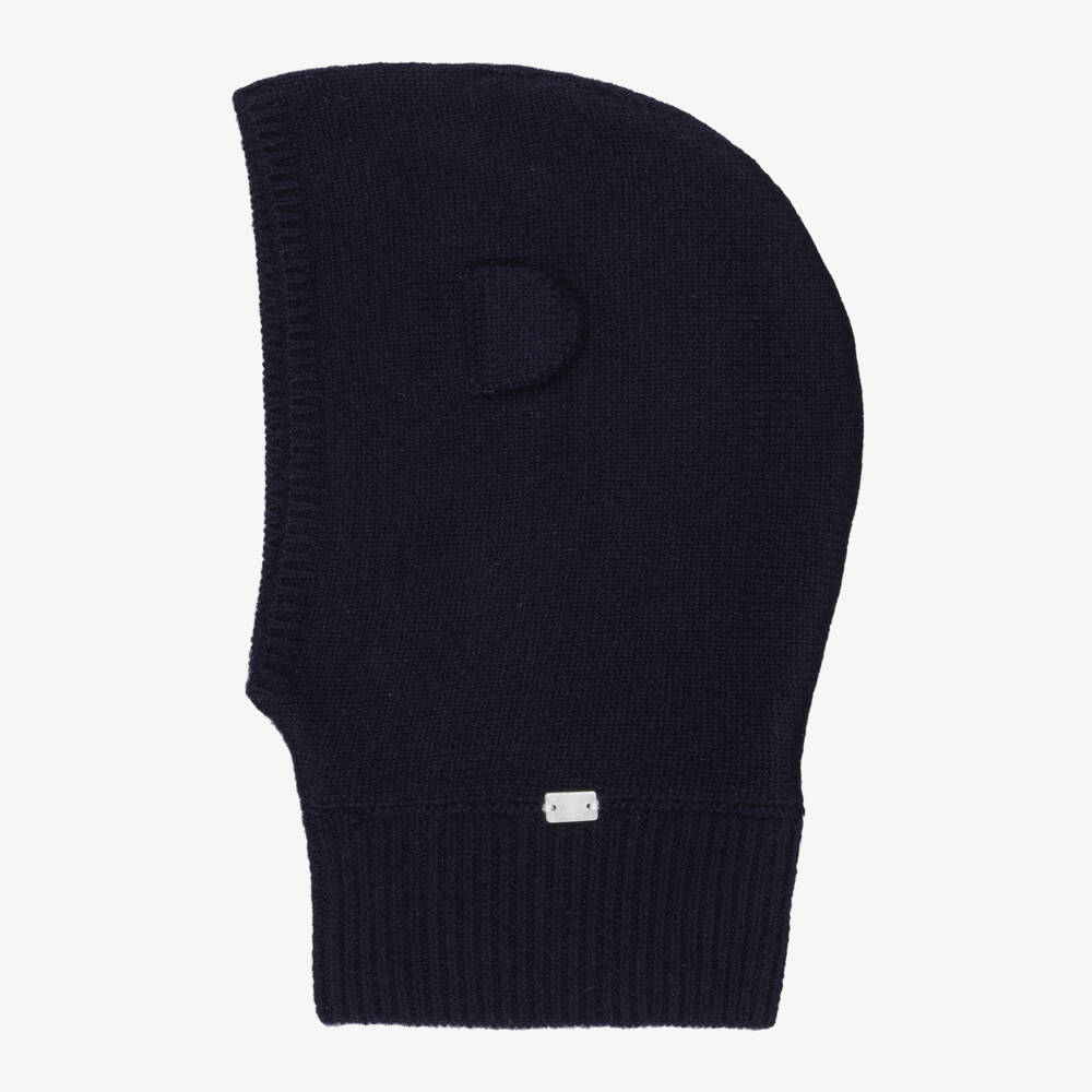 Tartine et Chocolat-Navy Knitted Cashmere Balaclava | Childrensalon Outlet