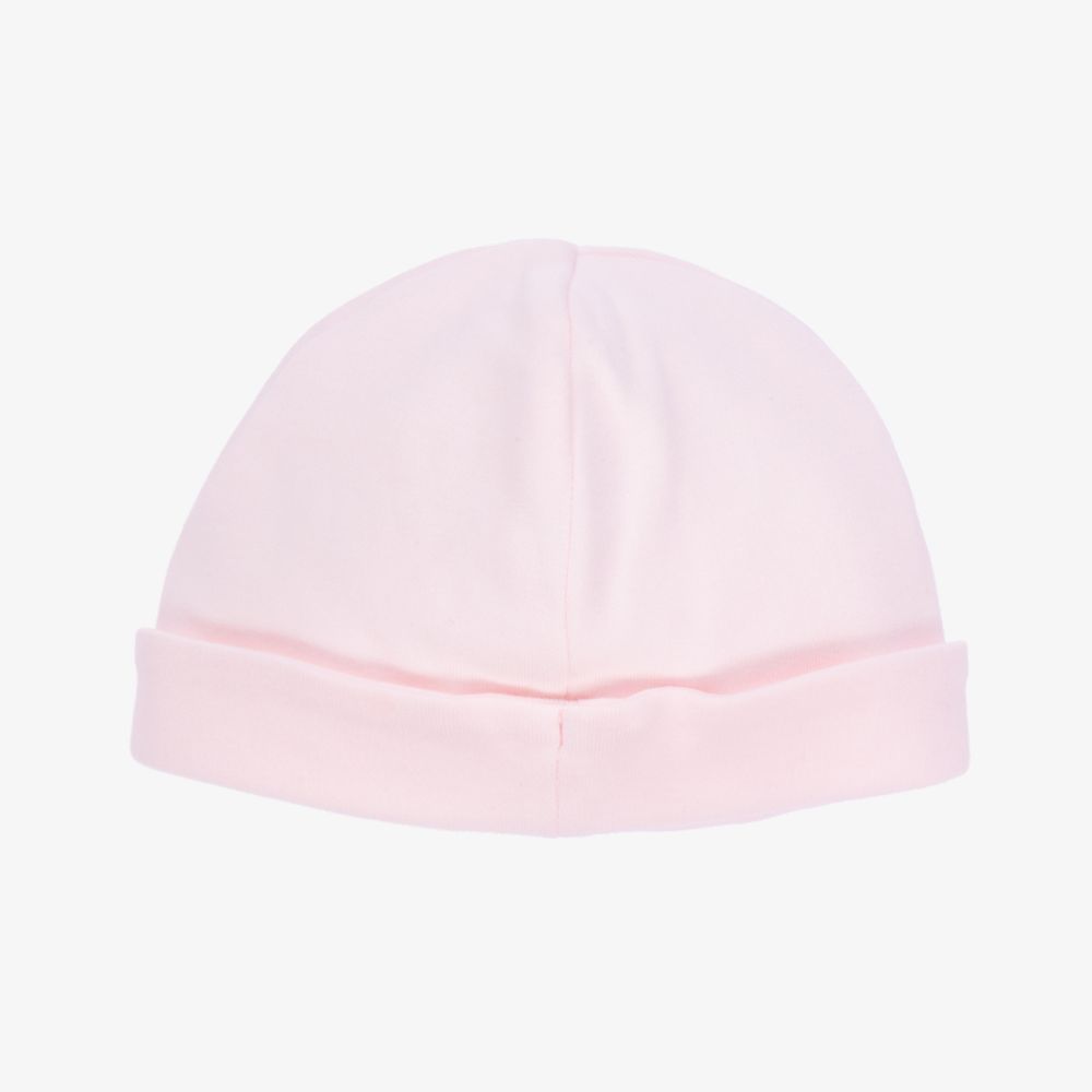 Tartine et Chocolat-Pale Pink Cotton Baby Hat | Childrensalon Outlet