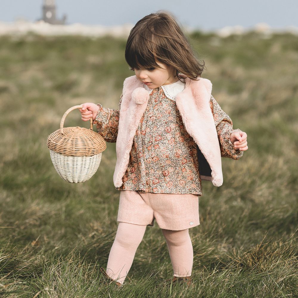 Tartine et Chocolat Pale Pink Cotton Tights Childrensalon Outlet