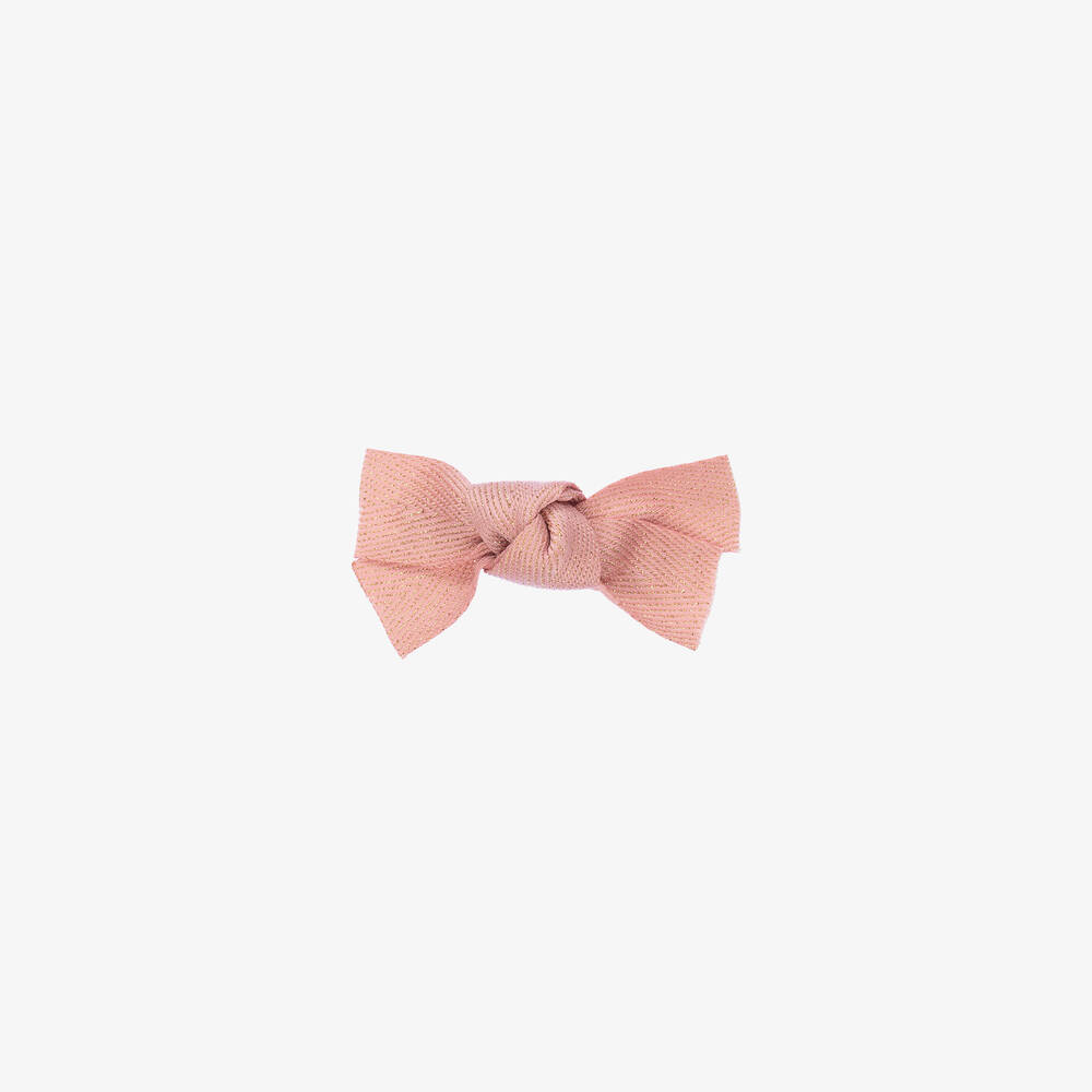 Tartine et Chocolat - Pink Bow Hair Clip (7cm) | Childrensalon