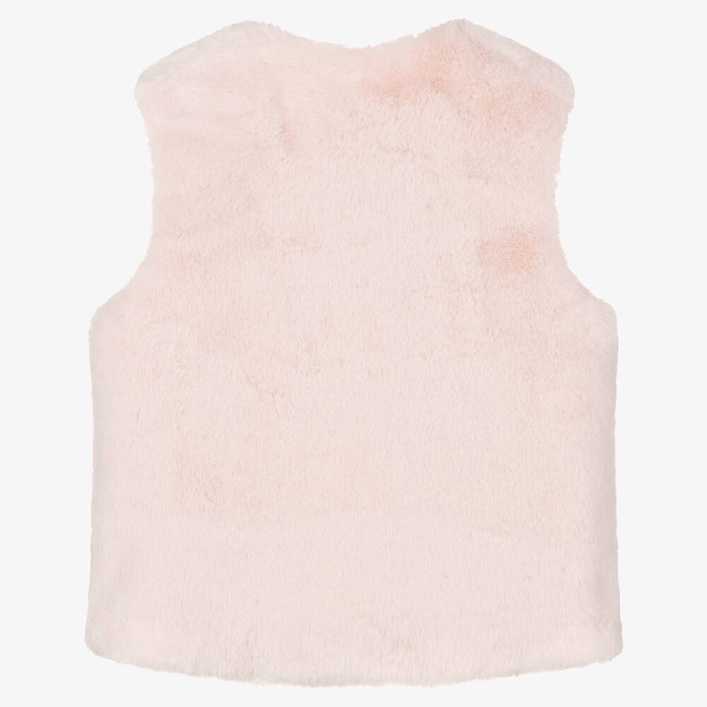 Tartine et Chocolat-Розовый жилет из искусственного меха | Childrensalon Outlet