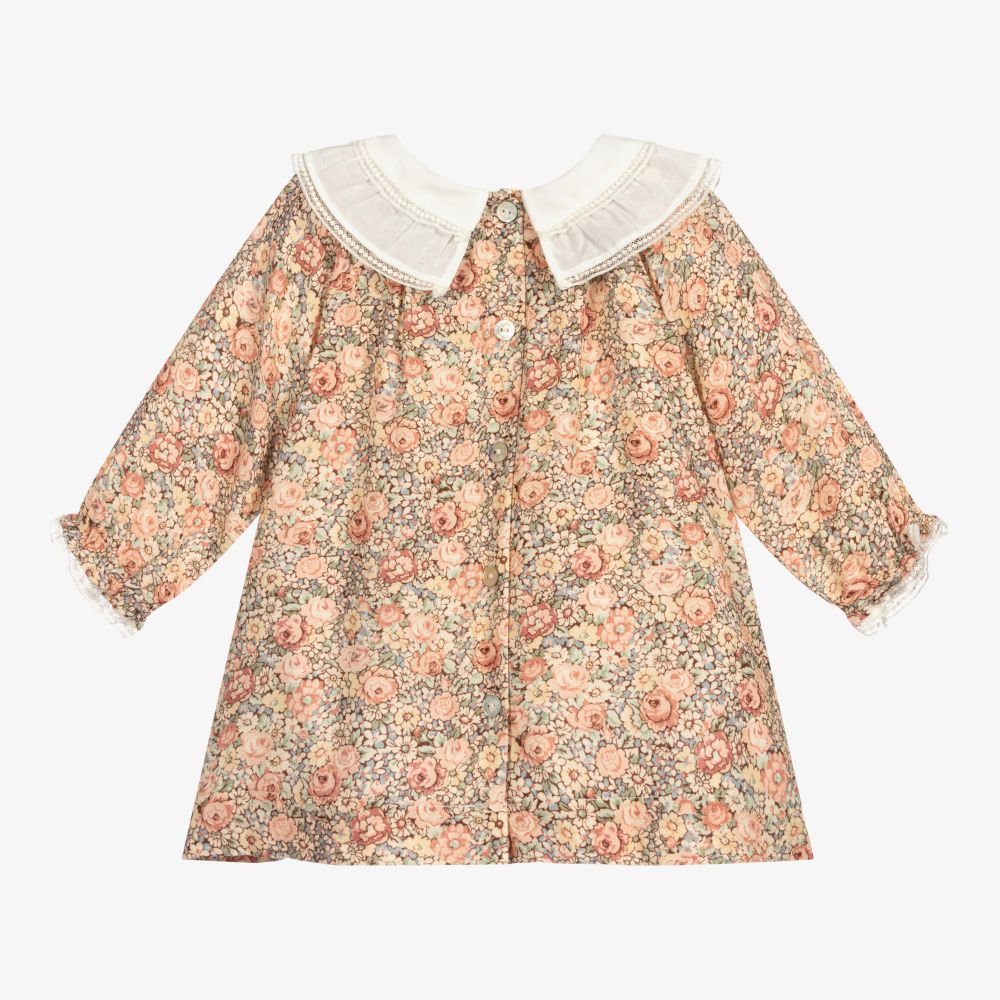 Tartine et Chocolat-Pink Floral & Lace Dress | Childrensalon Outlet