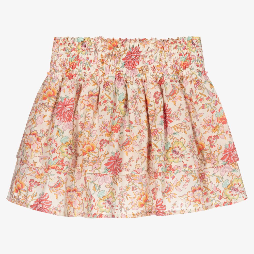 Tartine et Chocolat-Pink Floral Liberty Skirt | Childrensalon Outlet
