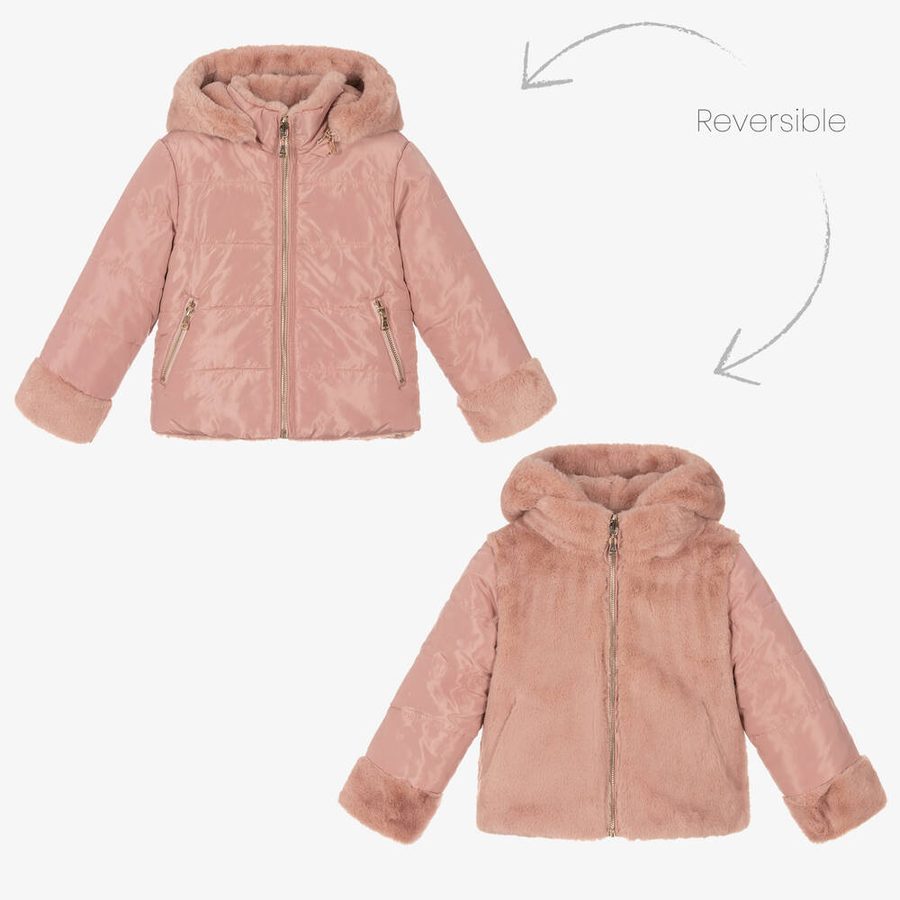 Tartine et Chocolat - Reversible Faux Fur Jacket | Childrensalon