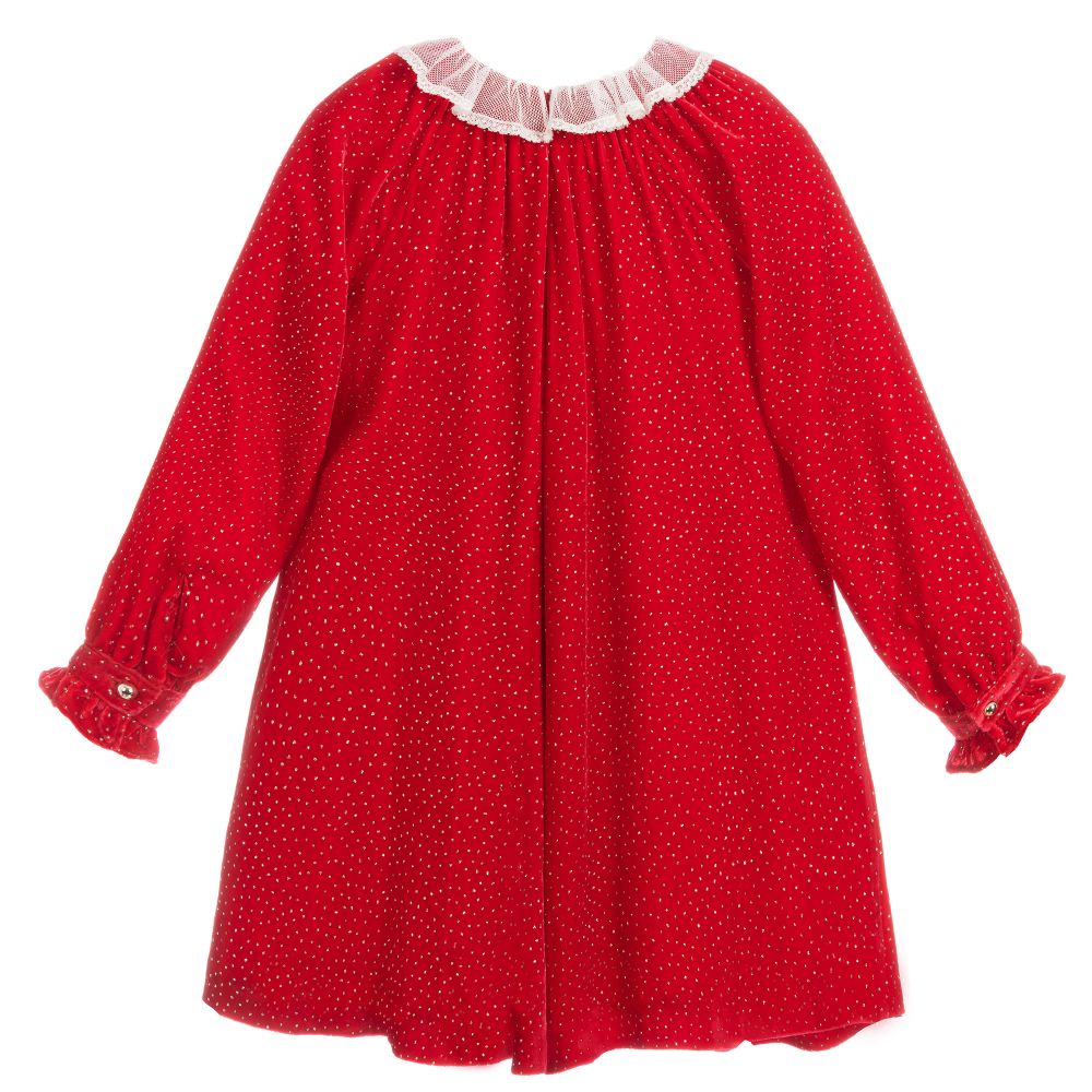 Tartine et Chocolat-Sparkly Red Velvet Dress | Childrensalon Outlet