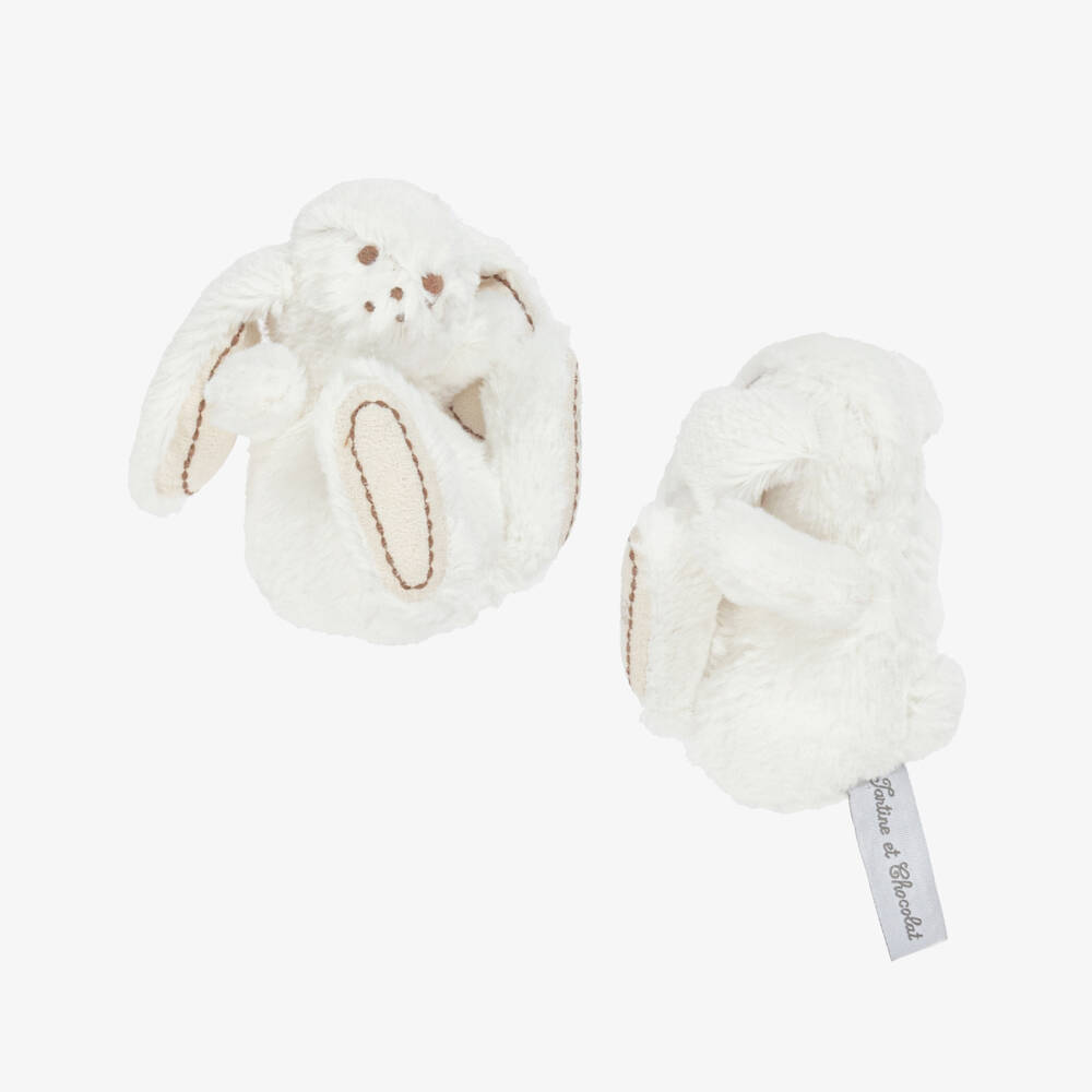 Tartine et Chocolat-White Cotton Babygrow & Soft Toy Gift Set | Childrensalon Outlet