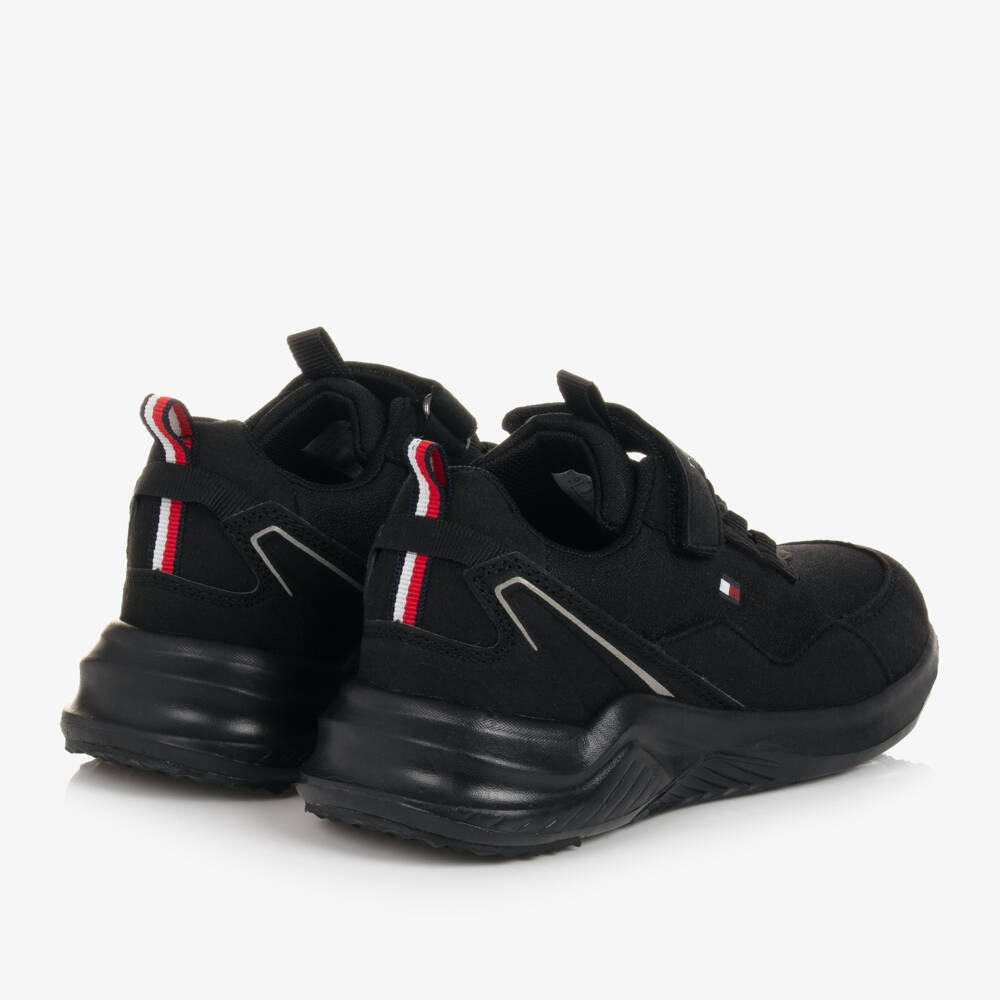 Tommy Hilfiger-Teen Black Low-Top Trainers | Childrensalon Outlet