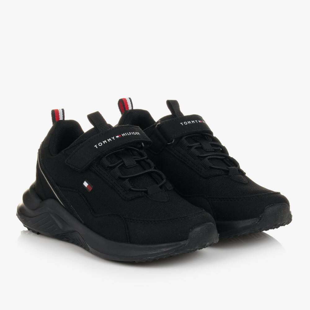 Tommy Hilfiger-Teen Black Low-Top Trainers | Childrensalon Outlet