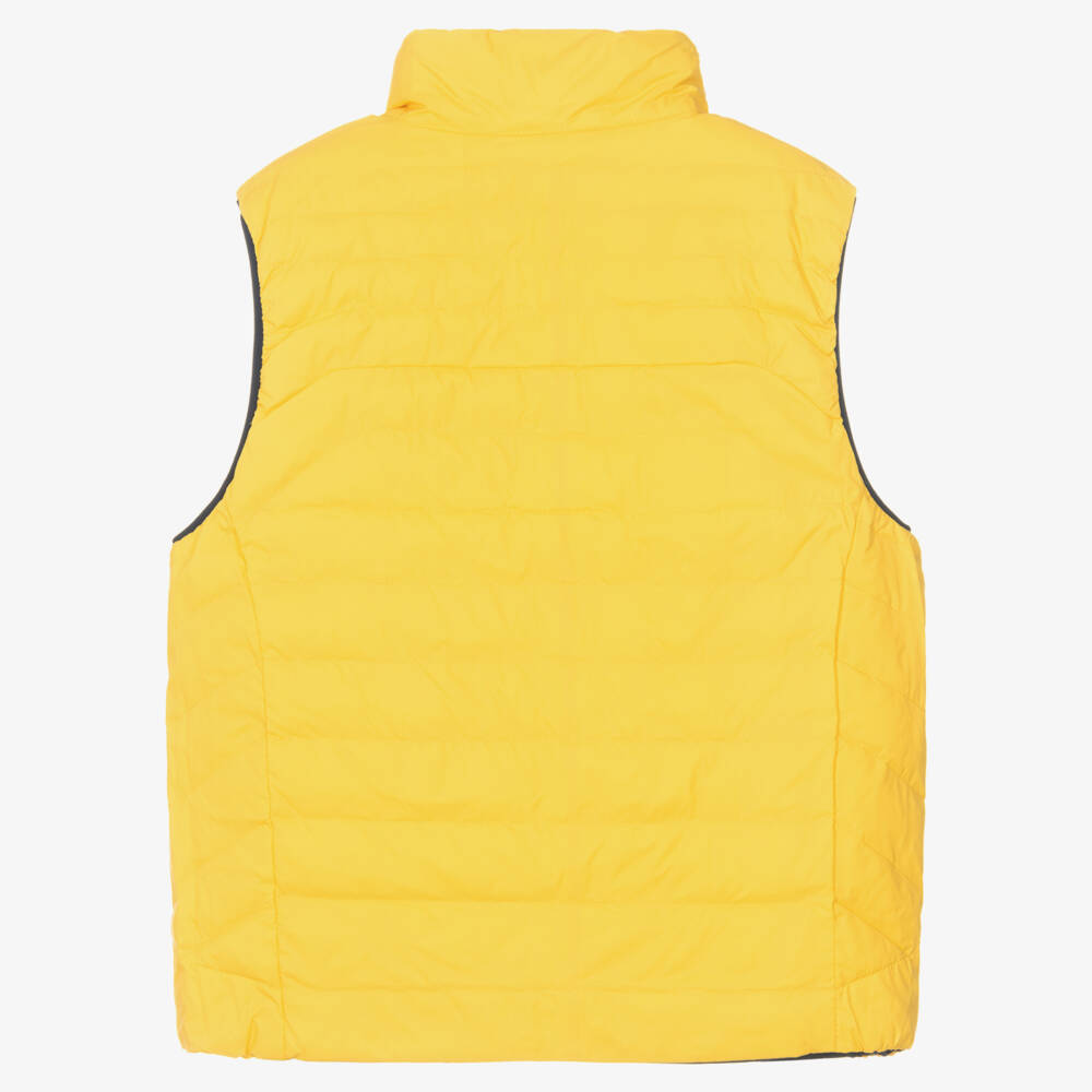Ralph Lauren-Teen Blue & Yellow P-Layer 2 Reversible Gilet | Childrensalon Outlet