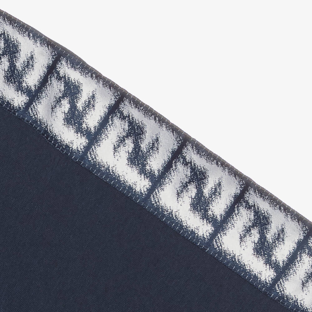 Fendi-Teen Boys Blue Cotton Logo T-Shirt | Childrensalon Outlet