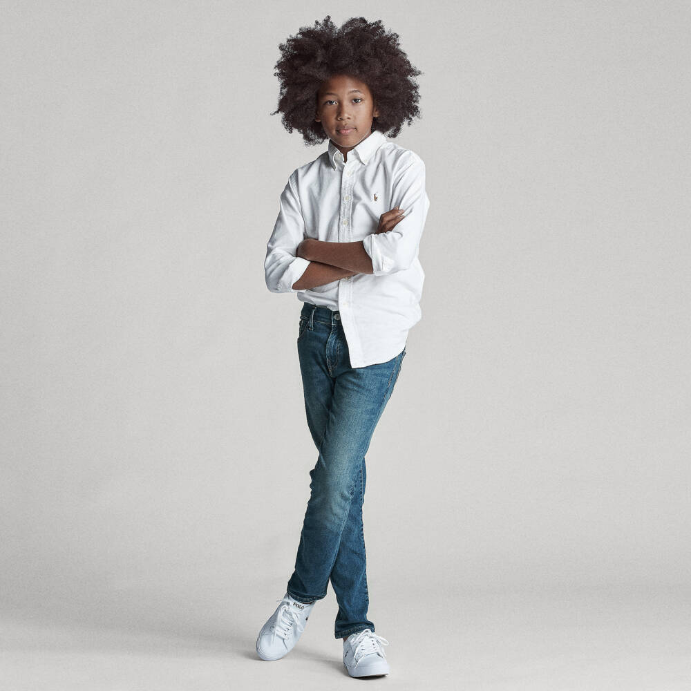 Ralph Lauren-Teen Boys Blue Denim Skinny Jeans | Childrensalon Outlet