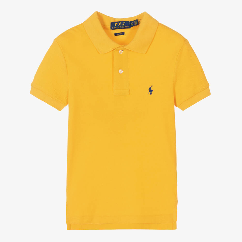 Ralph Lauren-Teen Boys Yellow Cotton Piqué Polo Shirt | Childrensalon Outlet