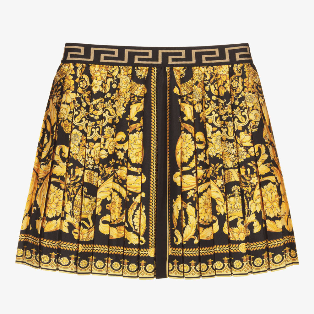 Versace-Teen Girls Gold Barocco Skirt | Childrensalon Outlet