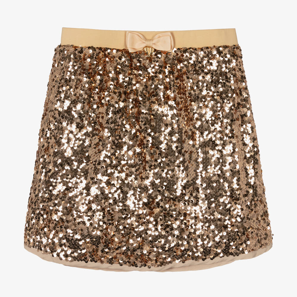 Angel's Face-Teen Girls Gold Sequin Skirt | Childrensalon Outlet