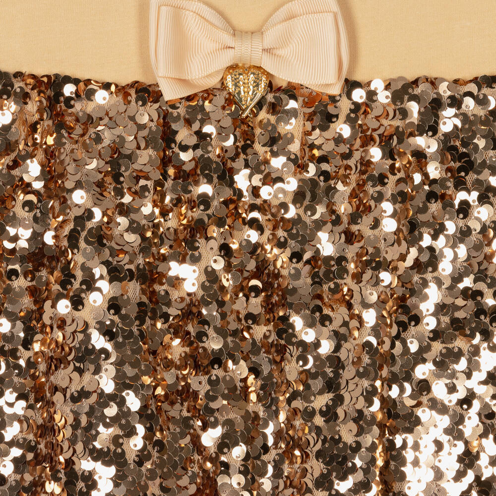Angel's Face-Teen Girls Gold Sequin Skirt | Childrensalon Outlet