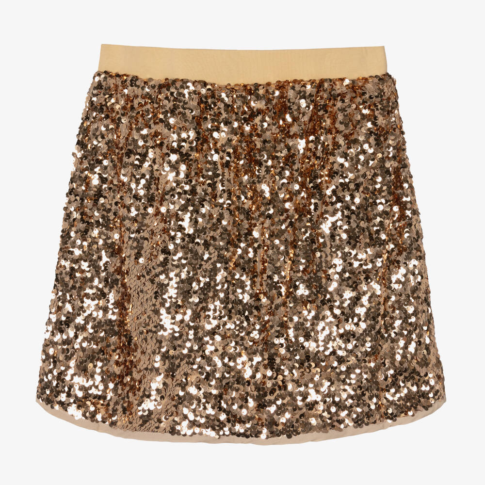 Angel's Face-Teen Girls Gold Sequin Skirt | Childrensalon Outlet