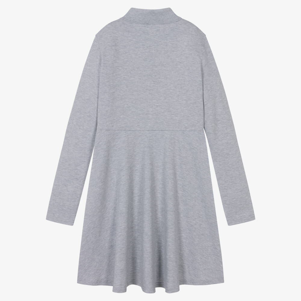 Lacoste-Teen Girls Grey Cotton Polo Dress | Childrensalon Outlet