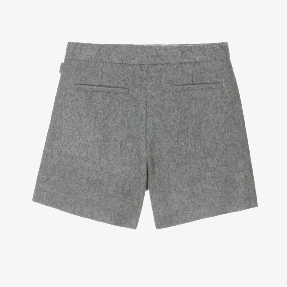 Fendi-Teen Girls Grey Wool Flannel Skort | Childrensalon Outlet