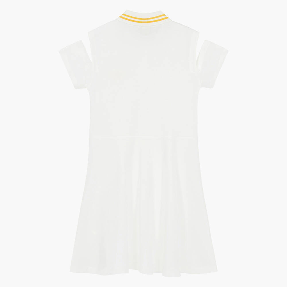Fendi-Teen Girls Ivory Cotton Piqué Dress | Childrensalon Outlet
