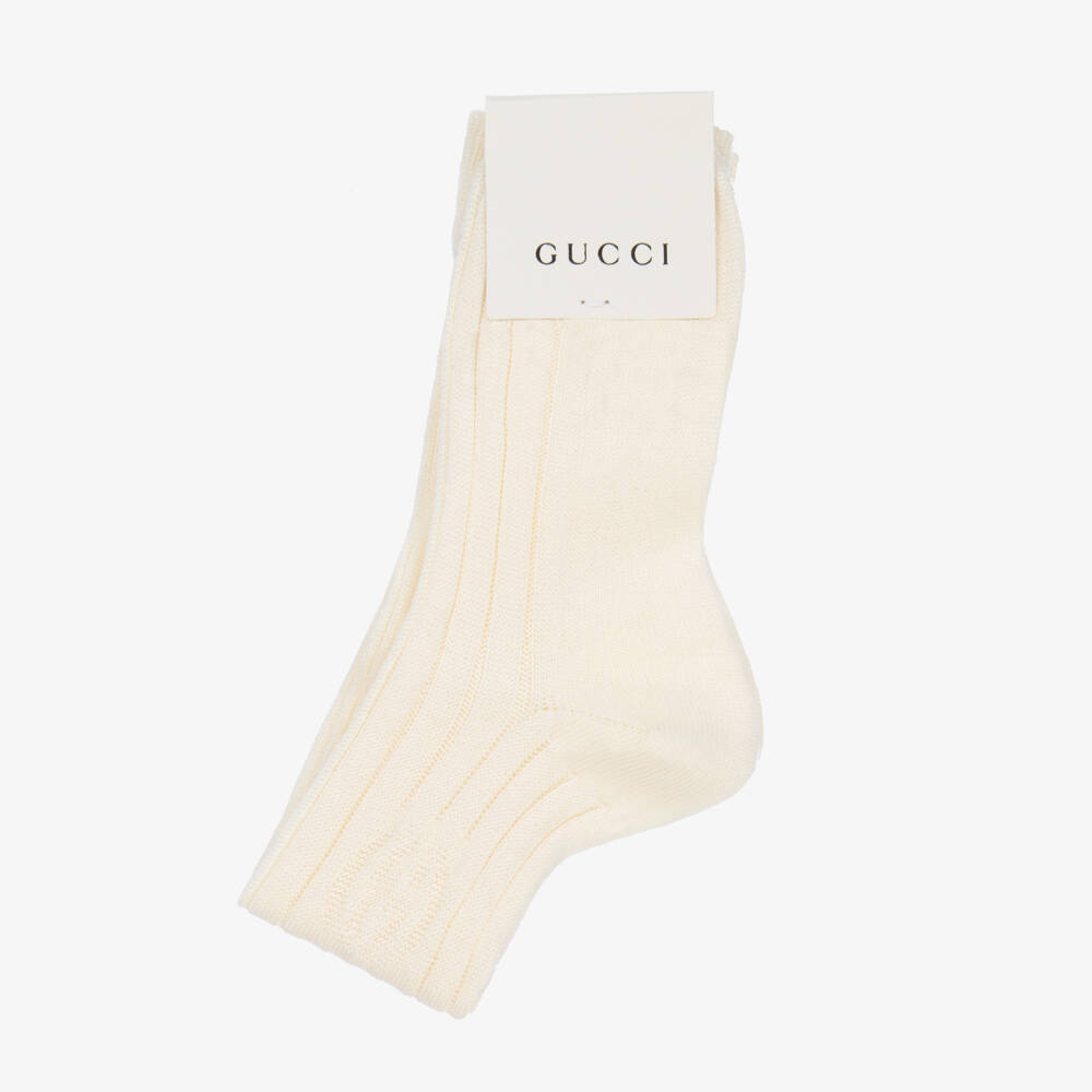 Gucci-Teen Girls Ivory Cotton Socks | Childrensalon Outlet