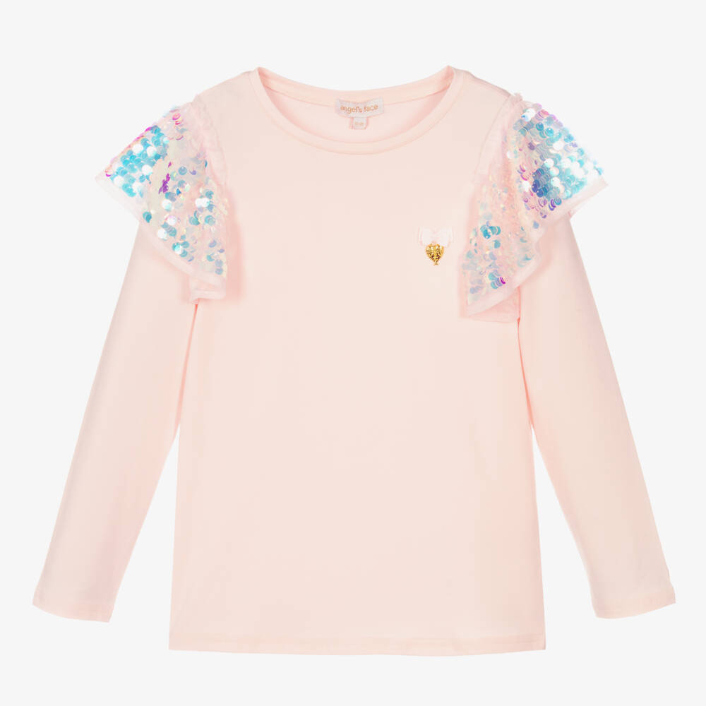 Angel's Face-Teen Girls Pink Sequin Top | Childrensalon Outlet
