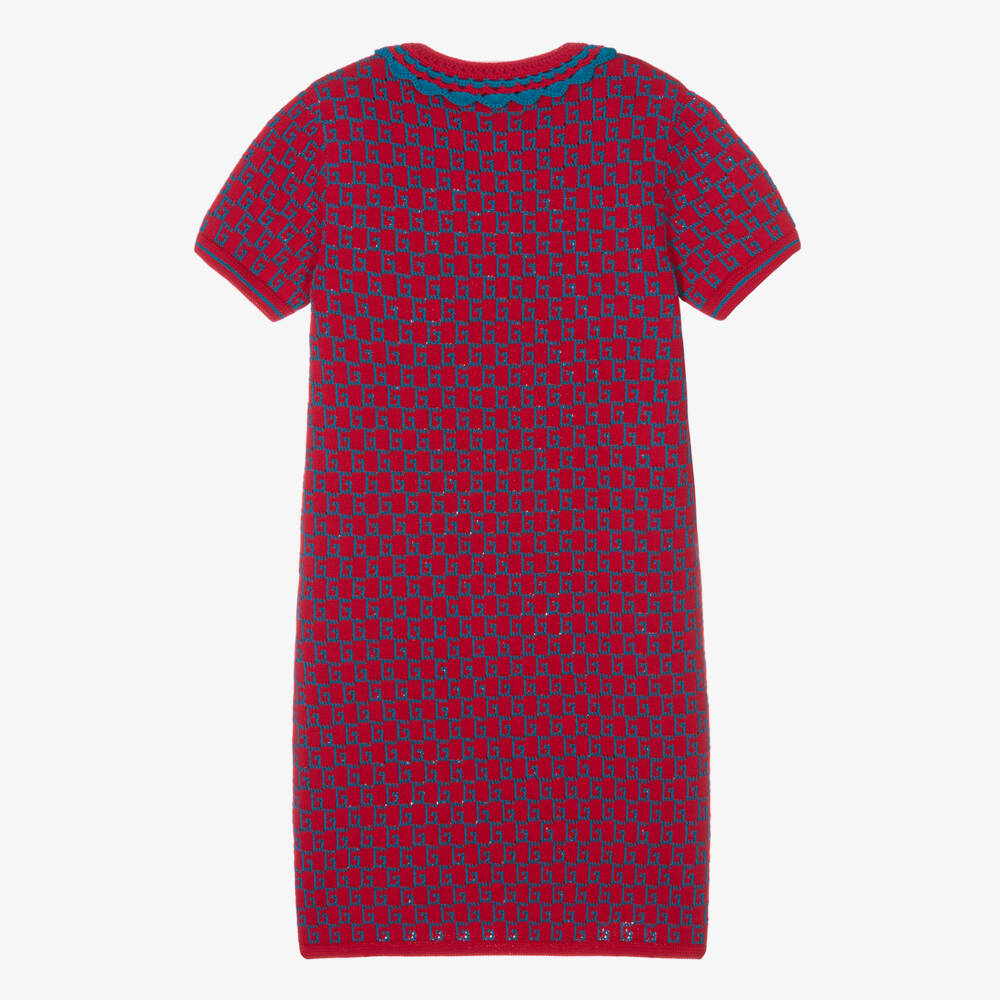 Gucci-Teen Girls Red & Blue Knit Dress | Childrensalon Outlet