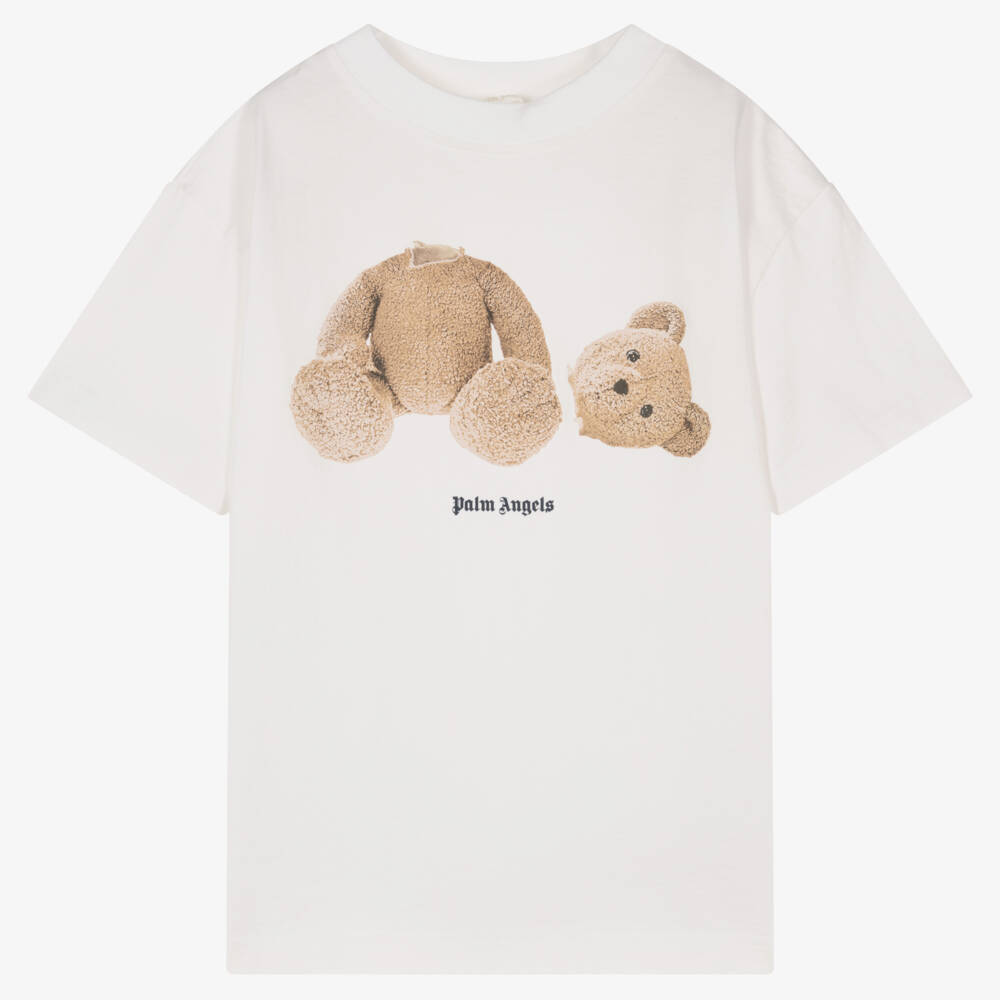Palm Angels-Teen White Cotton Bear T-Shirt | Childrensalon Outlet