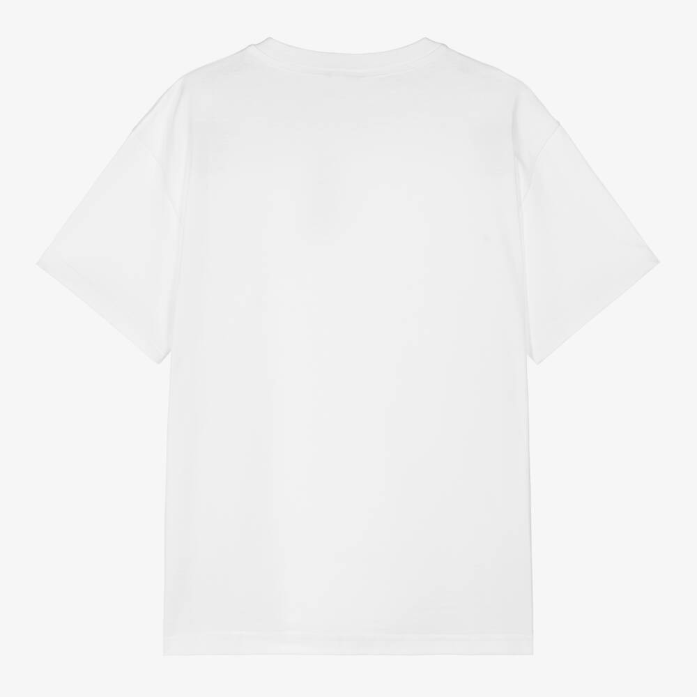 Dolce & Gabbana-Teen White Cotton Jersey T-Shirt | Childrensalon Outlet