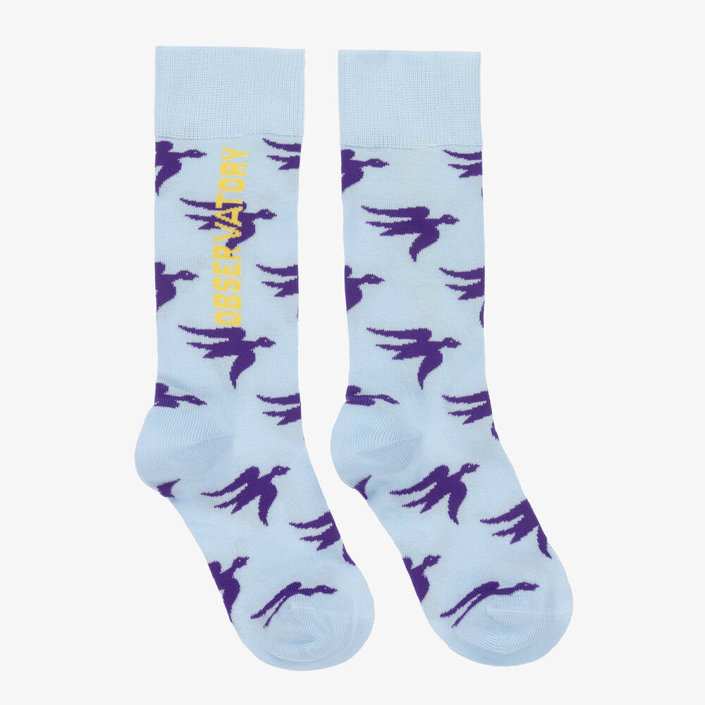 The Animals Observatory - Chaussettes bleues en coton oiseaux | Childrensalon