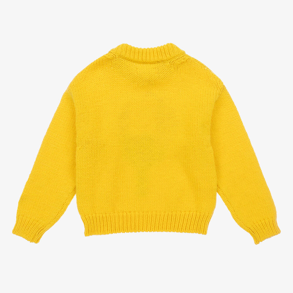The Animals Observatory Bright Yellow Intarsia Wool Sweater