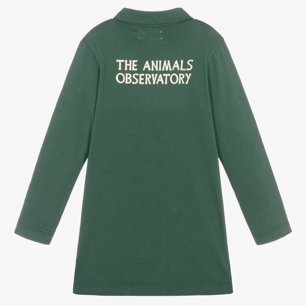The Animals Observatory-فستان قطن جيرسي لون أخضر | Childrensalon Outlet