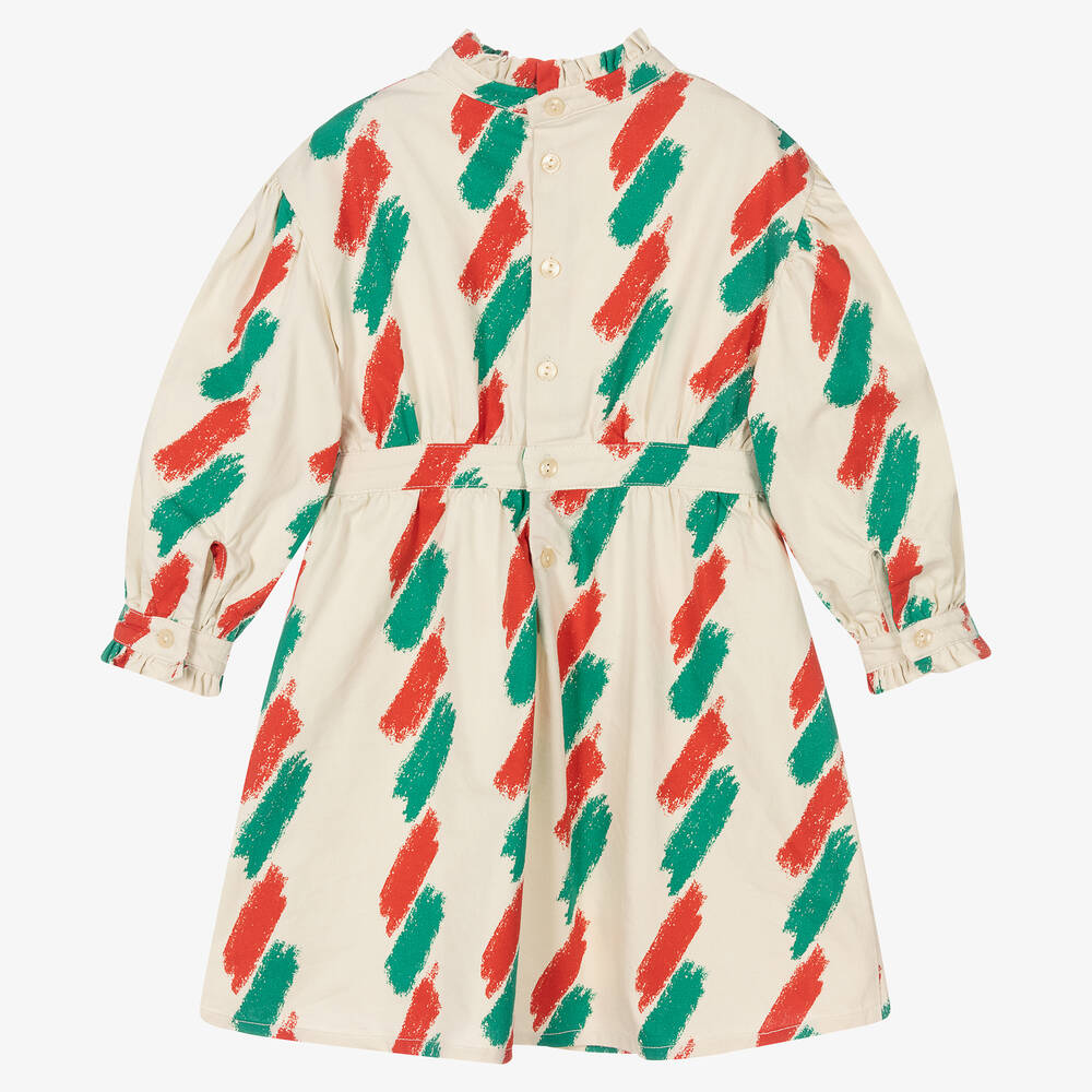 The Animals Observatory-Кремовое хлопковое платье | Childrensalon Outlet