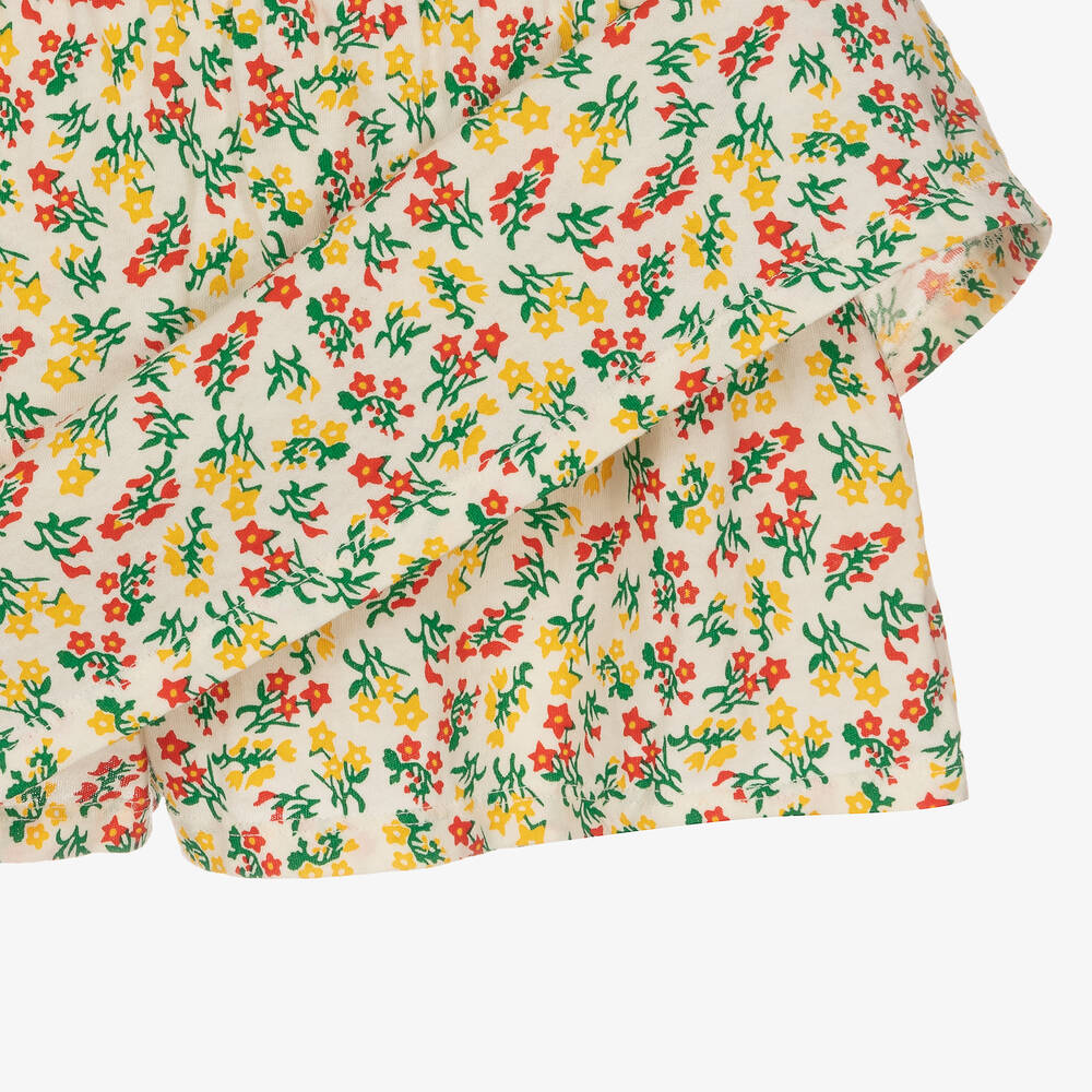 The Animals Observatory-تنورة قطن لون عاجي بطبعة ورود | Childrensalon Outlet