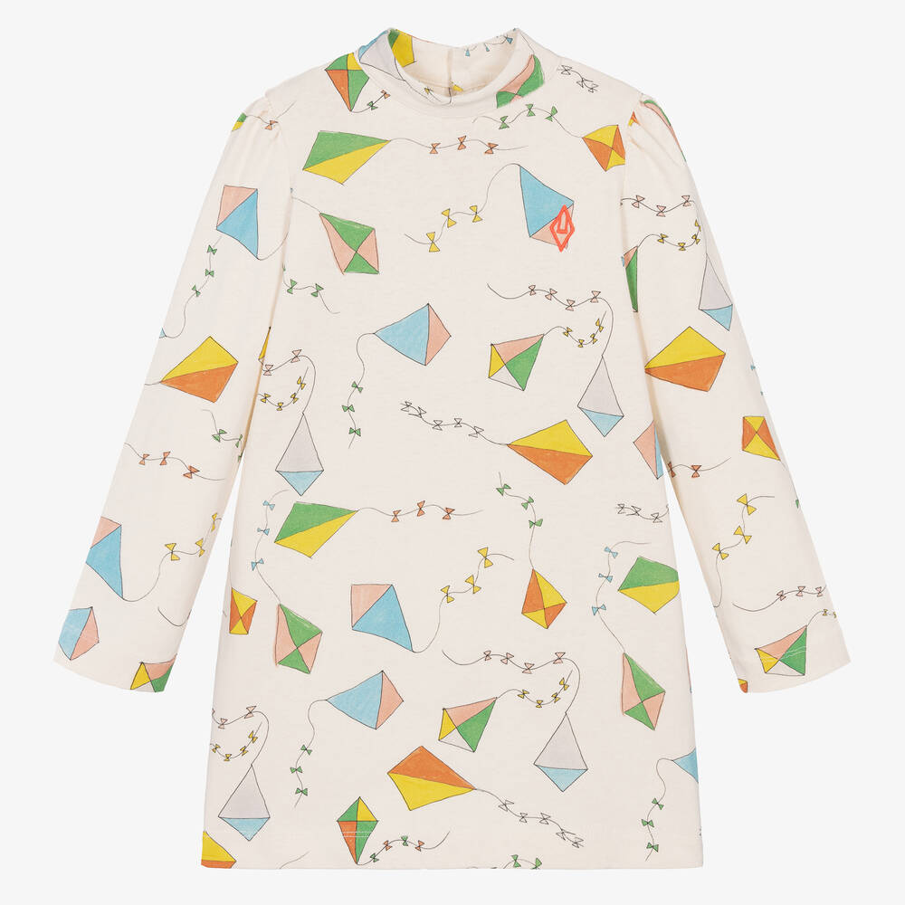 The Animals Observatory - Robe ivoire en coton cerfs-volants | Childrensalon